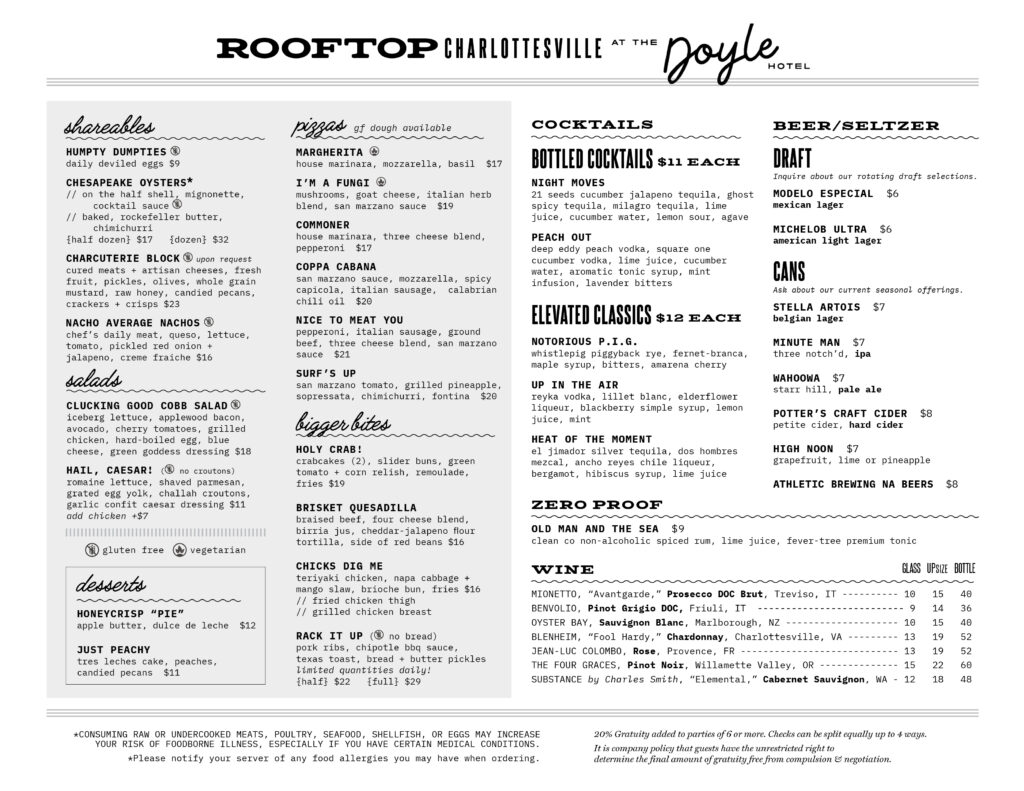 Rooftop Menu 8/14/24