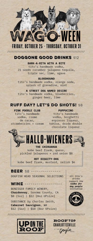 Wag-O-Ween Menu